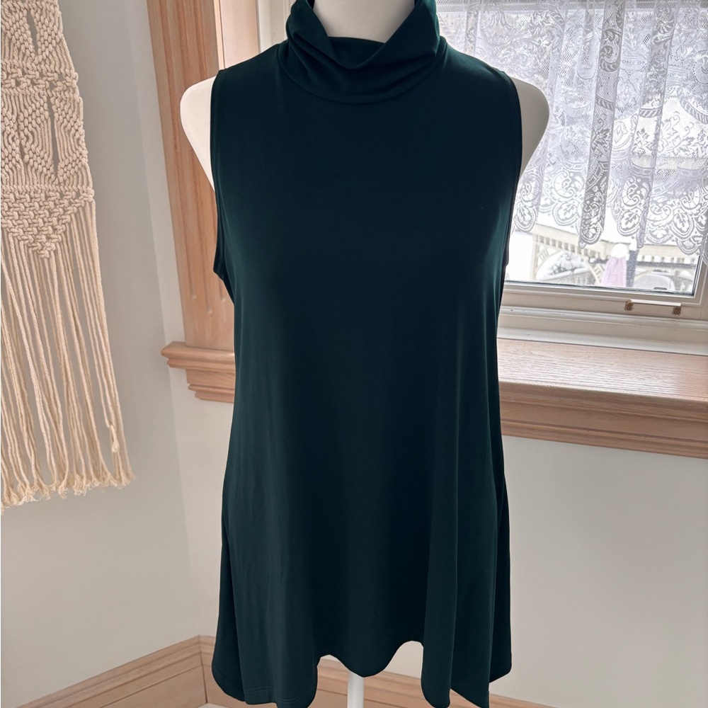 LBISSE Sleeveless Cowl Neck Tunic 💚